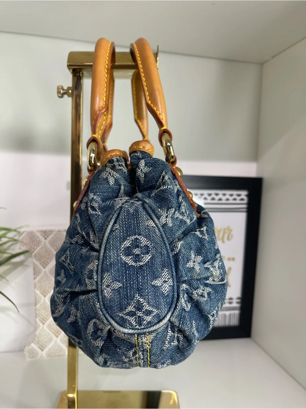 Louis Vuitton Blue Denim Monogram Pleaty